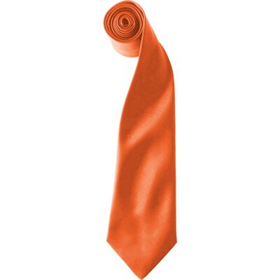 Premier Kleuren Heren Satin Clip Tie (Pakket van 2) (Oranje) One Size Premier Kleuren Heren Satin Clip Tie (Pakket van 2) (Oranje) One Size