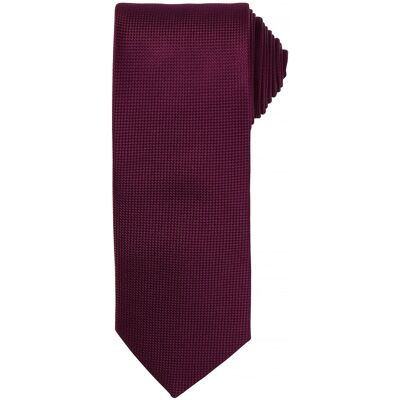 Premier Heren Micro Waffle Formal Work Tie (Pakket van 2) (Aubergine) One Size Premier Heren Micro Waffle Formal Work Tie (Pakket van 2) (Aubergine) One Size