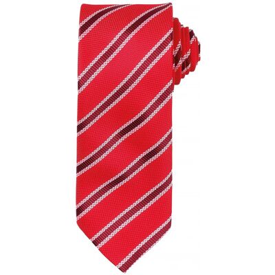 Premier Heren Wafelstrook Formele zakelijke stropdas (Pakket van 2) (Rood/ Bourgondië) One Size Premier Heren Wafelstrook Formele zakelijke stropdas (Pakket van 2) (Rood/ Bourgondië) One Size
