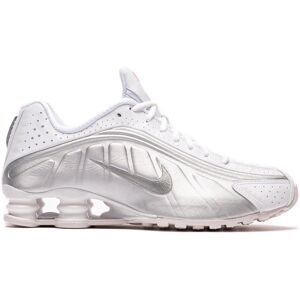 Nike Shox R4 Wit/Metaal Zilveren Sneakers - Casual Sportschoenen Nike Shox R4 Wit/Metaal Zilveren Sneakers - Casual Sportschoenen