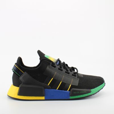 Adidas NMD R1 V2 Rio de Janeiro Heren Zwarte Trainers 40 Adidas NMD R1 V2 Rio de Janeiro Heren Zwarte Trainers 40