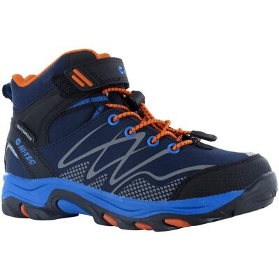 Hi-Tec Blackout Mid Polyester Soft Shell Jongens Marine/Oranje/Meerblauwe Wandelschoenen 36 Hi-Tec Blackout Mid Polyester Soft Shell Jongens Marine/Oranje/Meerblauwe Wandelschoenen 36
