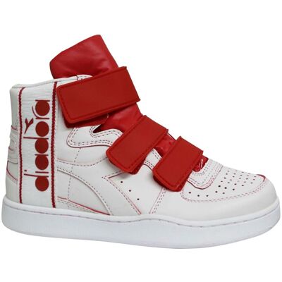Diadora MI Basket Heren Wit/Rood Sportschoenen 37.5 Diadora MI Basket Heren Wit/Rood Sportschoenen 37.5