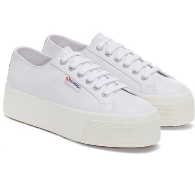 Superga Volwassen unisex 2790 nappaleer sportschoenen (Optisch Wit Zilver/Avorio) 41 Superga Volwassen unisex 2790 nappaleer sportschoenen (Optisch Wit Zilver/Avorio) 41