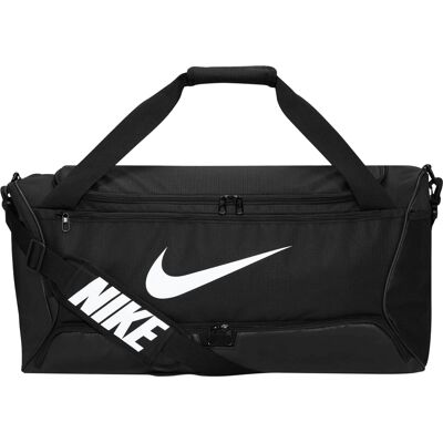 Nike Brasilia Swoosh Training 60L Duffeltas (Zwart/Wit) One Size Nike Brasilia Swoosh Training 60L Duffeltas (Zwart/Wit) One Size