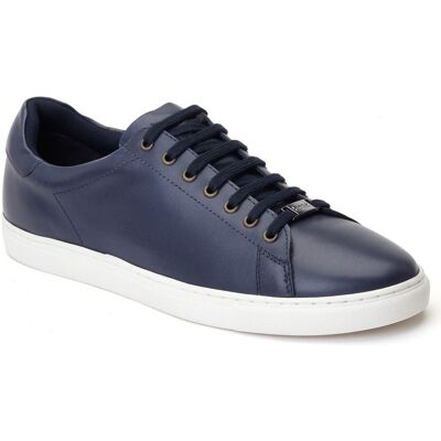 Base London Tucker leren herenschoenen in marineblauw 43 Base London Tucker leren herenschoenen in marineblauw 43