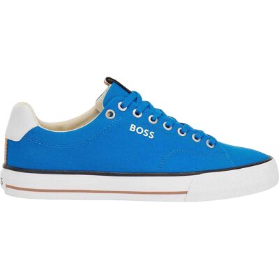 Boss Heren Aiden Canvas Trainers (Blauw) 39 Boss Heren Aiden Canvas Trainers (Blauw) 39