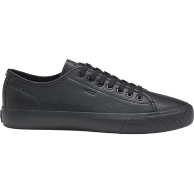 Boss Heren Profile Leren Lage Sportschoenen (Zwart) 44.5 Boss Heren Profile Leren Lage Sportschoenen (Zwart) 44.5