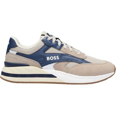 Boss Kurt Runn leren sportschoenen voor heren (Beige) 39 Boss Kurt Runn leren sportschoenen voor heren (Beige) 39