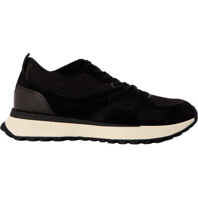 Boss Heren Jonah Run Leren Trainers (Zwart) 39 Boss Heren Jonah Run Leren Trainers (Zwart) 39