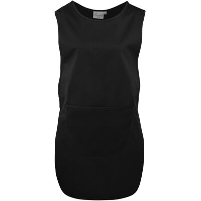 Premier Dames/Dames Lange Lengte Zak Tabberd / Werkkleding (Pakket van 2) (Zwart) S Premier Dames/Dames Lange Lengte Zak Tabberd / Werkkleding (Pakket van 2) (Zwart) S