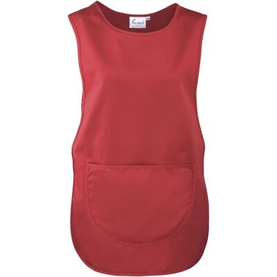 Premier Dames / Dames Pocket Tabard / Werkkleding (Pakket van 2) (Rood) S Premier Dames / Dames Pocket Tabard / Werkkleding (Pakket van 2) (Rood) S
