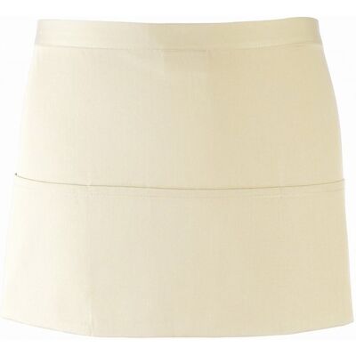 Premier Dames/Dames Kleuren 3 Zakschort / Werkkleding (Natuurlijk) One Size Premier Dames/Dames Kleuren 3 Zakschort / Werkkleding (Natuurlijk) One Size