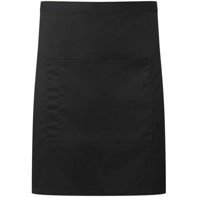 Premier Colours Pocket Halflang Taille Schort (Zwart) One Size Premier Colours Pocket Halflang Taille Schort (Zwart) One Size