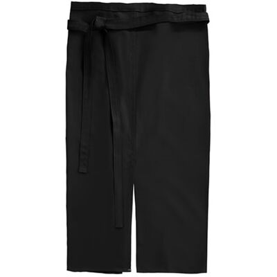 CG Workwear Milano Volledig schort met split aan de voorkant (Zwart) One Size CG Workwear Milano Volledig schort met split aan de voorkant (Zwart) One Size