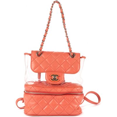 Chanel Pre-owned Ltd. Ed. 2018 Aquarium PVC Backpack Rugzak One Size Chanel Pre-owned Ltd. Ed. 2018 Aquarium PVC Backpack Rugzak One Size