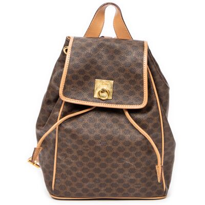 Celine Pre-owned Small Flap Drawstring Backpack Rugzak One Size Celine Pre-owned Small Flap Drawstring Backpack Rugzak One Size