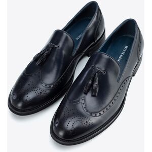 Wittchen Heren Leren Mocassins met Perforaties Marineblauw, Natuurlijk Leer 41 Wittchen Heren Leren Mocassins met Perforaties Marineblauw, Natuurlijk Leer 41