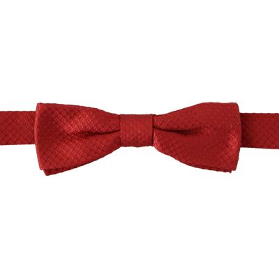 Dolce & Gabbana Rode 100% Zijde Verstelbare Hals Papillon Mannenstrik One Size Dolce & Gabbana Rode 100% Zijde Verstelbare Hals Papillon Mannenstrik One Size
