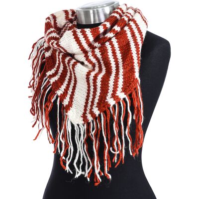 Buff Gebreide kraag met franje afwerking 118800 vrouwen One Size Buff Gebreide kraag met franje afwerking 118800 vrouwen One Size