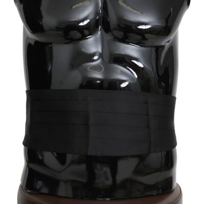 Dolce & Gabbana Zwarte Mannen Taille Riem 100% Zijde Cummerbund S Dolce & Gabbana Zwarte Mannen Taille Riem 100% Zijde Cummerbund S