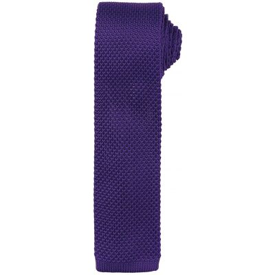 Premier Heren Slanke structuur gebreid effect stropdas (Paars) One Size Premier Heren Slanke structuur gebreid effect stropdas (Paars) One Size