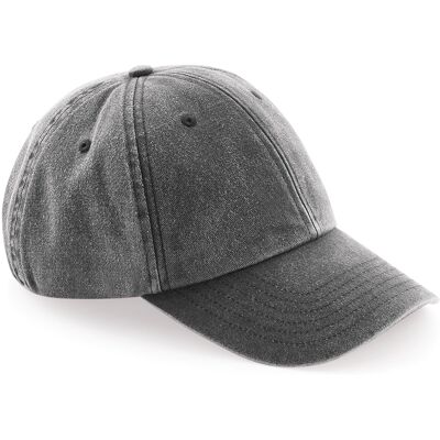 Beechfield Unisex Laag Profiel Vintage Denim-Look Cap (Vintage Zwart) One Size Beechfield Unisex Laag Profiel Vintage Denim-Look Cap (Vintage Zwart) One Size