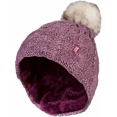 Heat Holders - Thermische pomponhoed voor dames - Roos One Size Heat Holders - Thermische pomponhoed voor dames - Roos One Size