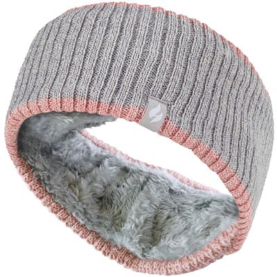 Heat Holders Dames fleece gevoerde thermo oorwarmer hoofdband - Geribbelde Wolk Grijs One Size Heat Holders Dames fleece gevoerde thermo oorwarmer hoofdband - Geribbelde Wolk Grijs One Size