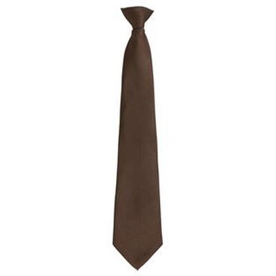 Premier Herenmode "Kleuren" Work Clip On Tie (Bruin) One Size Premier Herenmode "Kleuren" Work Clip On Tie (Bruin) One Size