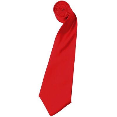 Premier Herensatineband (smal blad) (pakje van 2) (Rood) One Size Premier Herensatineband (smal blad) (pakje van 2) (Rood) One Size