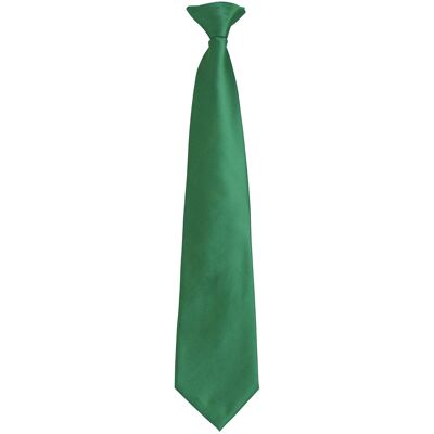 Premier Unisex volwassen kleuren modieuze effen Clip-On stropdas (Smaragd) One Size Premier Unisex volwassen kleuren modieuze effen Clip-On stropdas (Smaragd) One Size