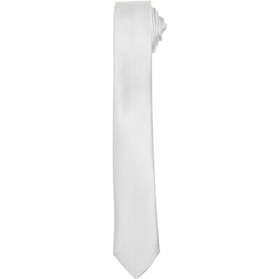 Premier Unisex Slanke Stropdas Volwassenen (Zilver) One Size Premier Unisex Slanke Stropdas Volwassenen (Zilver) One Size