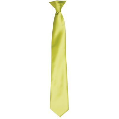 Premier Kleuren Heren Satin Clip Tie (Kalk) One Size Premier Kleuren Heren Satin Clip Tie (Kalk) One Size