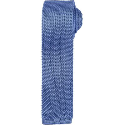 Premier Unisex gebreide stropdas voor volwassenen (Middenblauw) One Size Premier Unisex gebreide stropdas voor volwassenen (Middenblauw) One Size