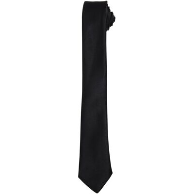 Premier Unisex Slanke Stropdas Volwassenen (Zwart) One Size Premier Unisex Slanke Stropdas Volwassenen (Zwart) One Size