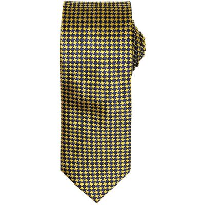 Premier Puppytooth Stropdas (Goud) One Size Premier Puppytooth Stropdas (Goud) One Size