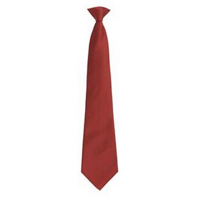 Premier Herenmode "Kleuren" Work Clip On Tie (Bourgondië) One Size Premier Herenmode "Kleuren" Work Clip On Tie (Bourgondië) One Size