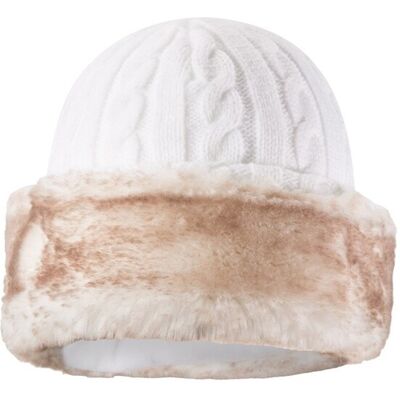 Mountain Warehouse Dames Nepbont Wintermuts (Crème) One Size Mountain Warehouse Dames Nepbont Wintermuts (Crème) One Size