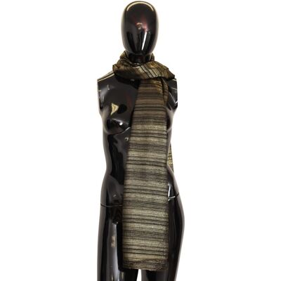 Dolce & Gabbana Vrouwen Metallic Goud Zijden Stretch Sjaal Wikkel Sjaal One Size Dolce & Gabbana Vrouwen Metallic Goud Zijden Stretch Sjaal Wikkel Sjaal One Size
