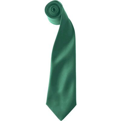 Premier Kleuren Heren Satin Clip Tie (Pakket van 2) (Smaragd) One Size Premier Kleuren Heren Satin Clip Tie (Pakket van 2) (Smaragd) One Size
