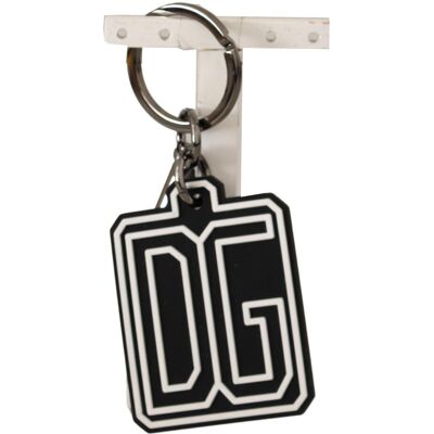 Dolce & Gabbana Zwart Witte DG Rubber Logo Zilveren Ring Sleutelhanger voor Heren One Size Dolce & Gabbana Zwart Witte DG Rubber Logo Zilveren Ring Sleutelhanger voor Heren One Size