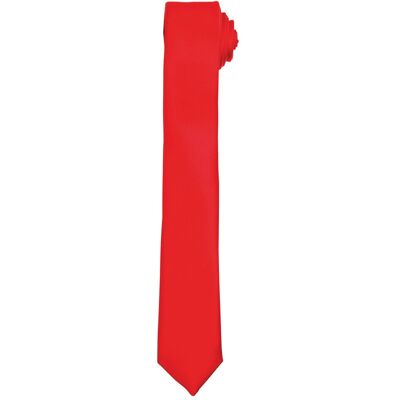 Premier Unisex Slanke Stropdas Volwassenen (Rood) One Size Premier Unisex Slanke Stropdas Volwassenen (Rood) One Size