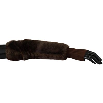 Dolce & Gabbana Vrouwen Elleboog Lengte Vinger Minder Bont Handschoenen S Dolce & Gabbana Vrouwen Elleboog Lengte Vinger Minder Bont Handschoenen S