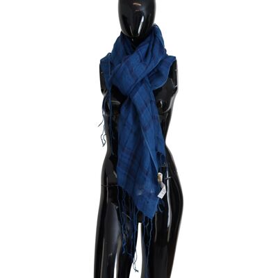 Costume National Linnen Sjaal Geruit Patroon Franje One Size Costume National Linnen Sjaal Geruit Patroon Franje One Size
