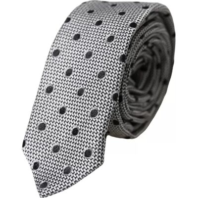 Dolce & Gabbana Grijze Polka Dot Strikdas One Size Dolce & Gabbana Grijze Polka Dot Strikdas One Size