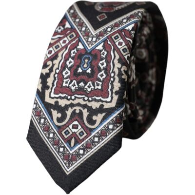 Dolce & Gabbana Paisley Stropdas Kra3320 One Size Dolce & Gabbana Paisley Stropdas Kra3320 One Size