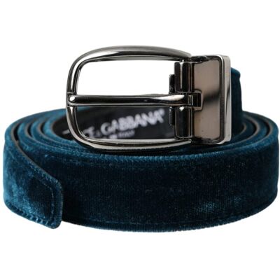 Dolce & Gabbana Fluwelen Riem Blauwgroen One Size Dolce & Gabbana Fluwelen Riem Blauwgroen One Size