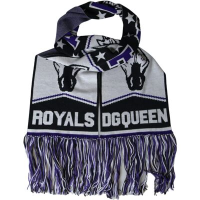 Dolce & Gabbana Multicolor Wol DG Koningin Wrap Franje Sjaal One Size Dolce & Gabbana Multicolor Wol DG Koningin Wrap Franje Sjaal One Size