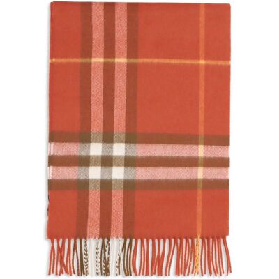 Burberry Rode Kasjmier Sjaal One Size Burberry Rode Kasjmier Sjaal One Size